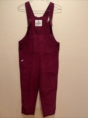 Icelantic Corduroy Overalls in Deep Burgundy
